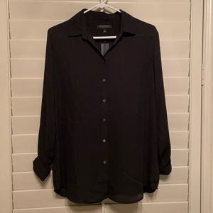 Black Collared Banana Republic Blouse